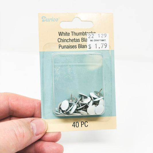 Darice White Thumbtacks
