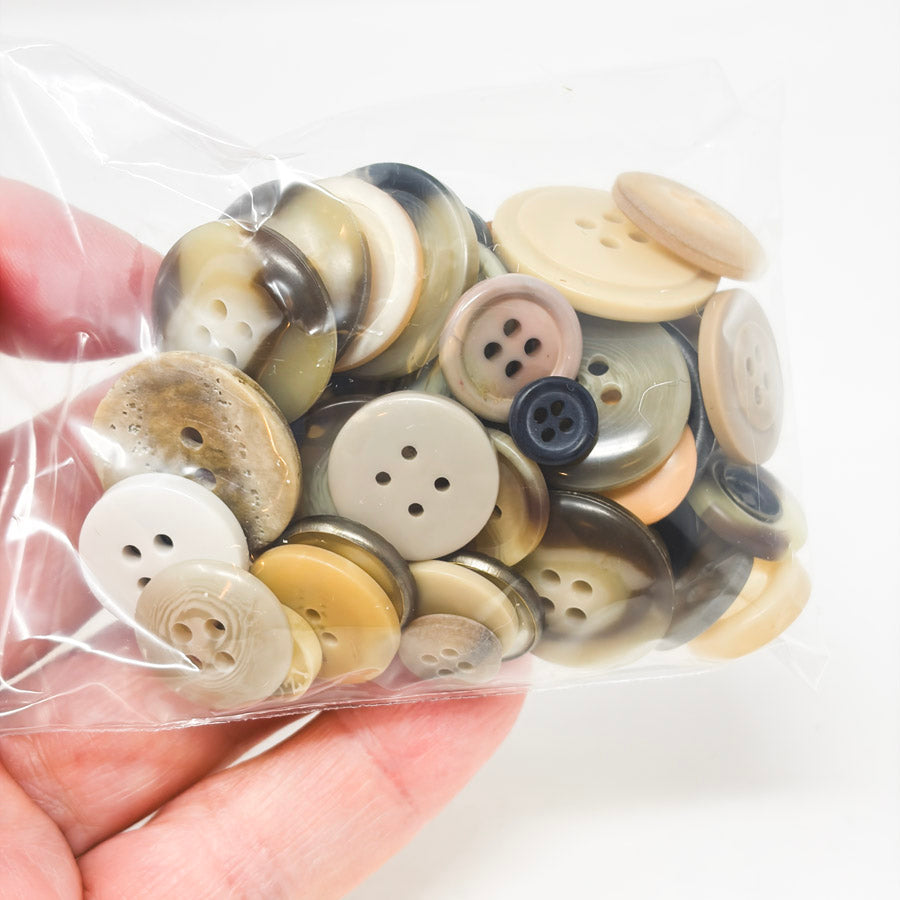 Light Brown Plastic Button Bundle