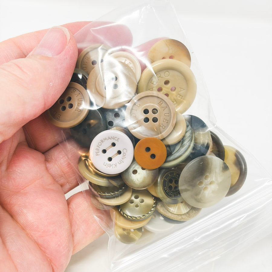Light Brown Plastic Button Bundle