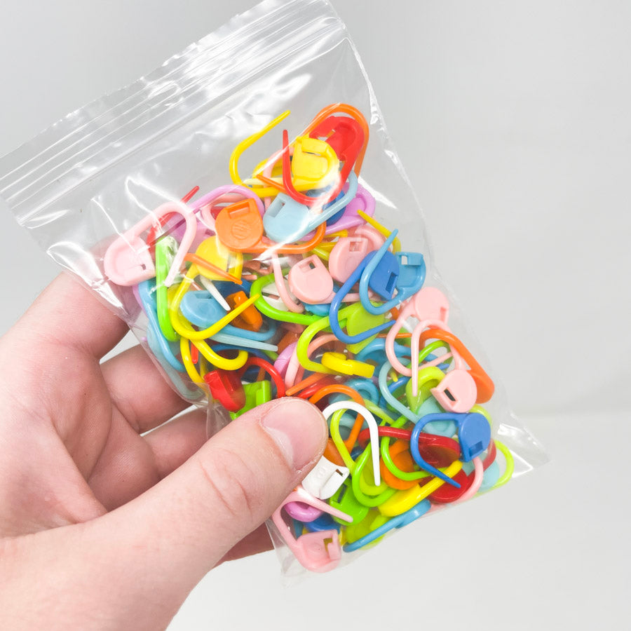 Plastic Locking Stitch Markers Large Bundle