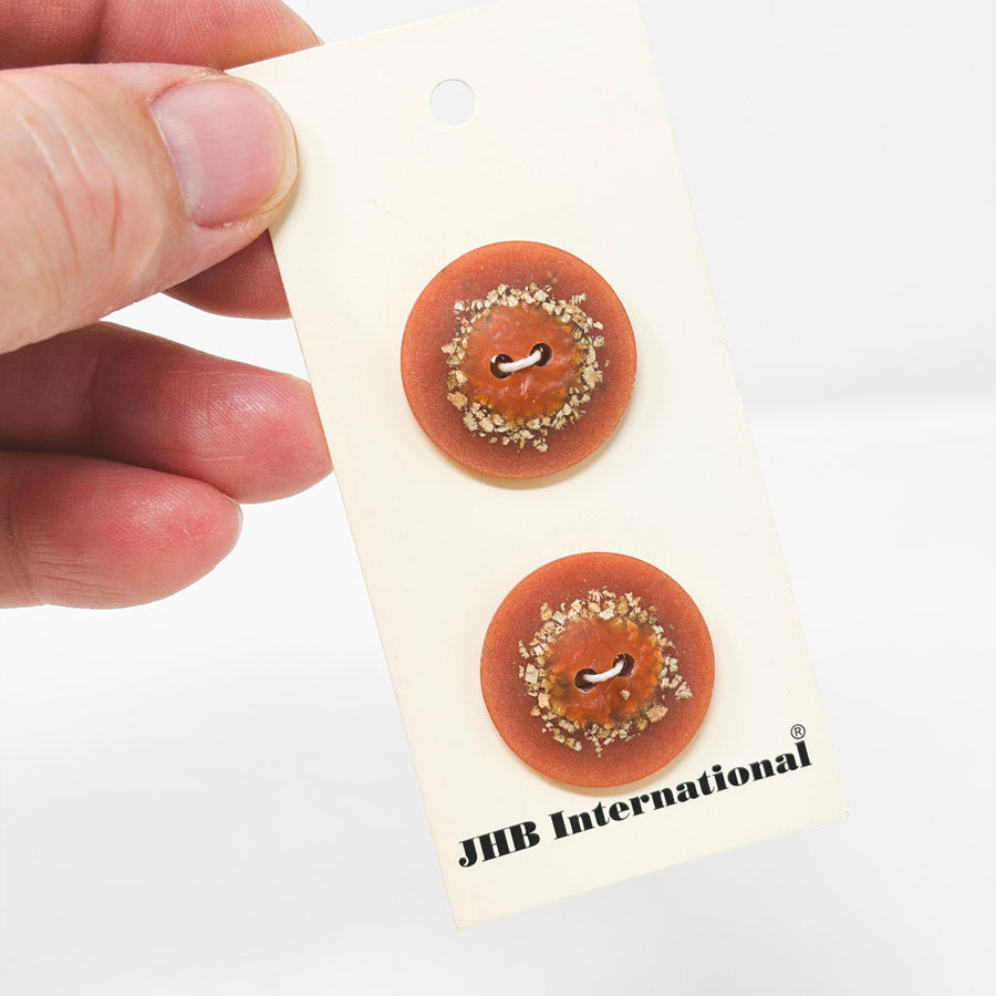 JHB Intl Coral Fleck Button Card