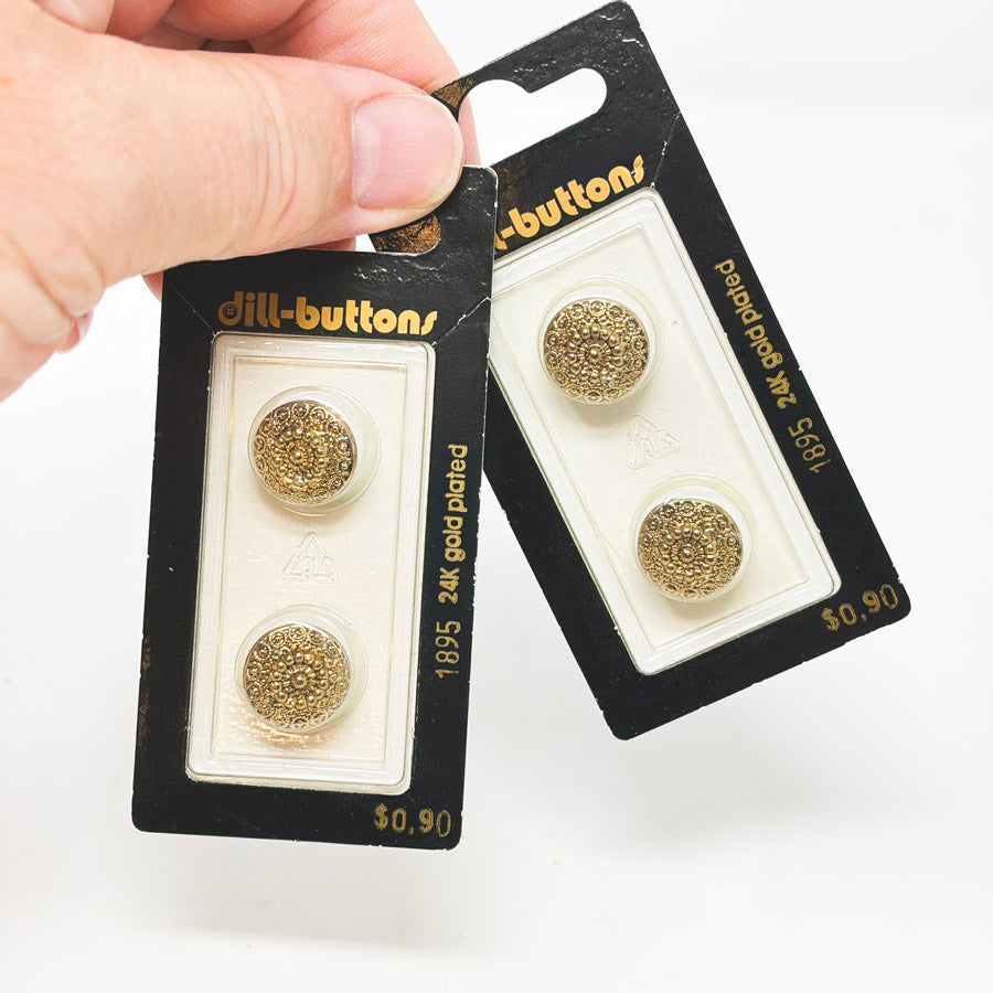 Dill-Buttons 24K Gold Plated #1895 Button Sets (1)