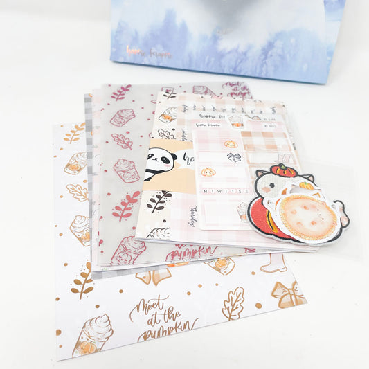 Fall Cat - Happie Scrappie Planner Kit - Partial