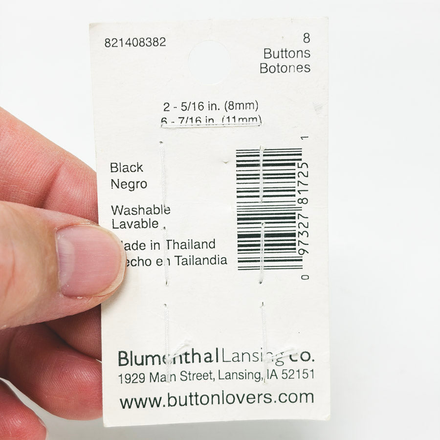 Blumenthal Black Button Card 8ct