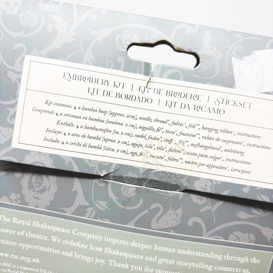 Royal Shakespeare Company Embroidery Kit