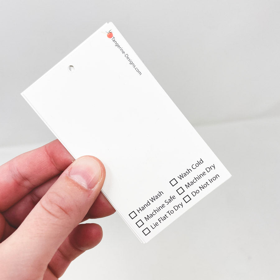 Fiber Care Instruction Tags