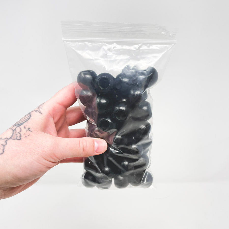 Large Black Wood Beads