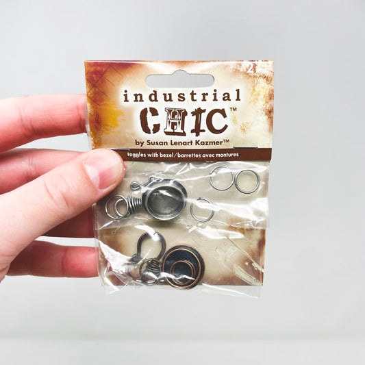 Industrial Chic Toggle Bead with Bezel