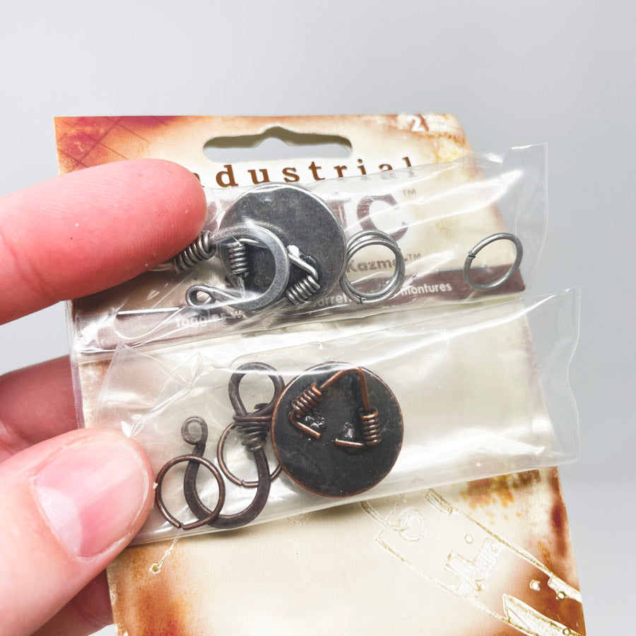 Industrial Chic Toggle Bead with Bezel