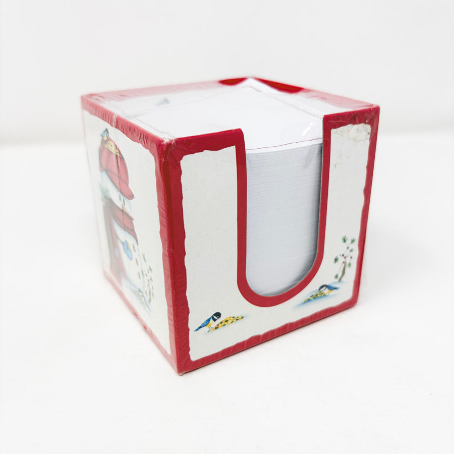Snowman Memo Cube