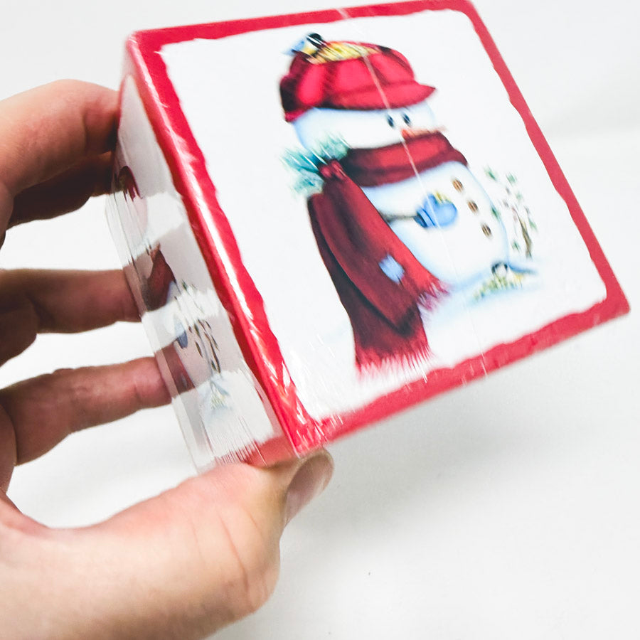 Snowman Memo Cube
