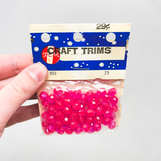 Hot Pink Gem Beads