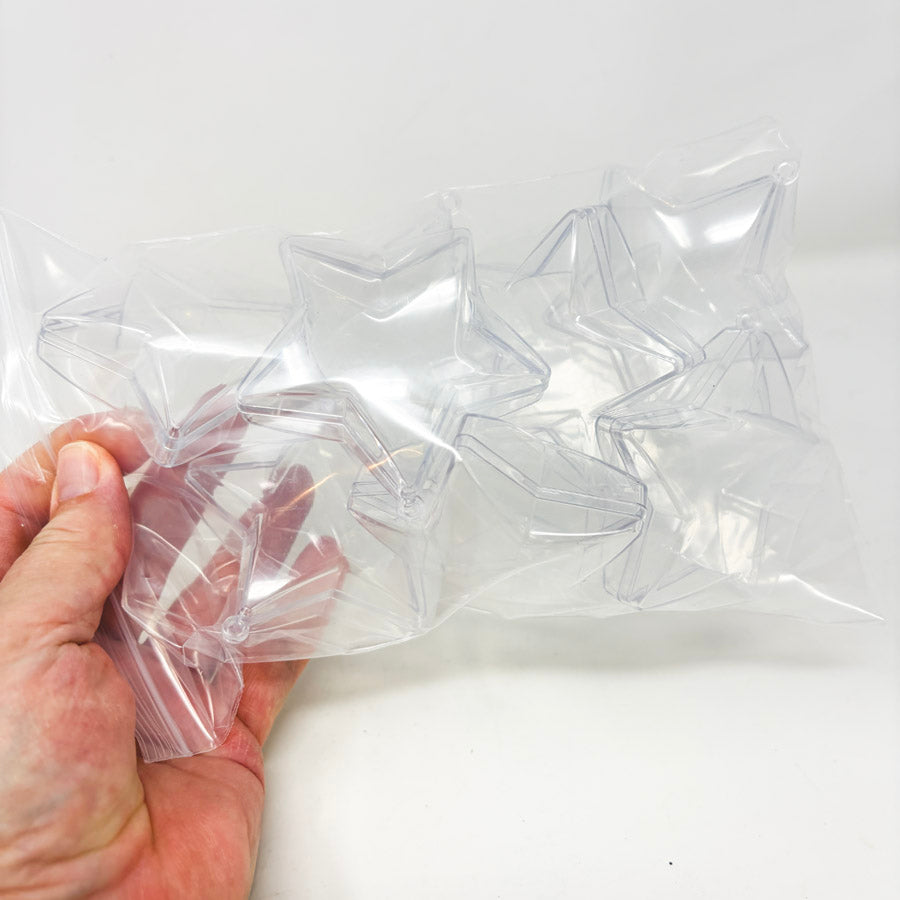 Bundle Of Clear Star Shaped Boxes