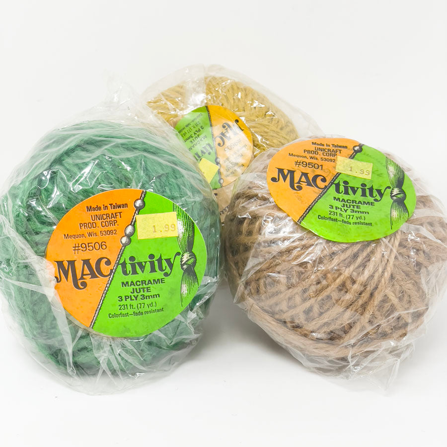 Vintage Mactivity 3-Ply 3mm Macrame Jute