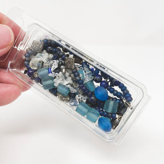 Glassy Blues Bead Pack