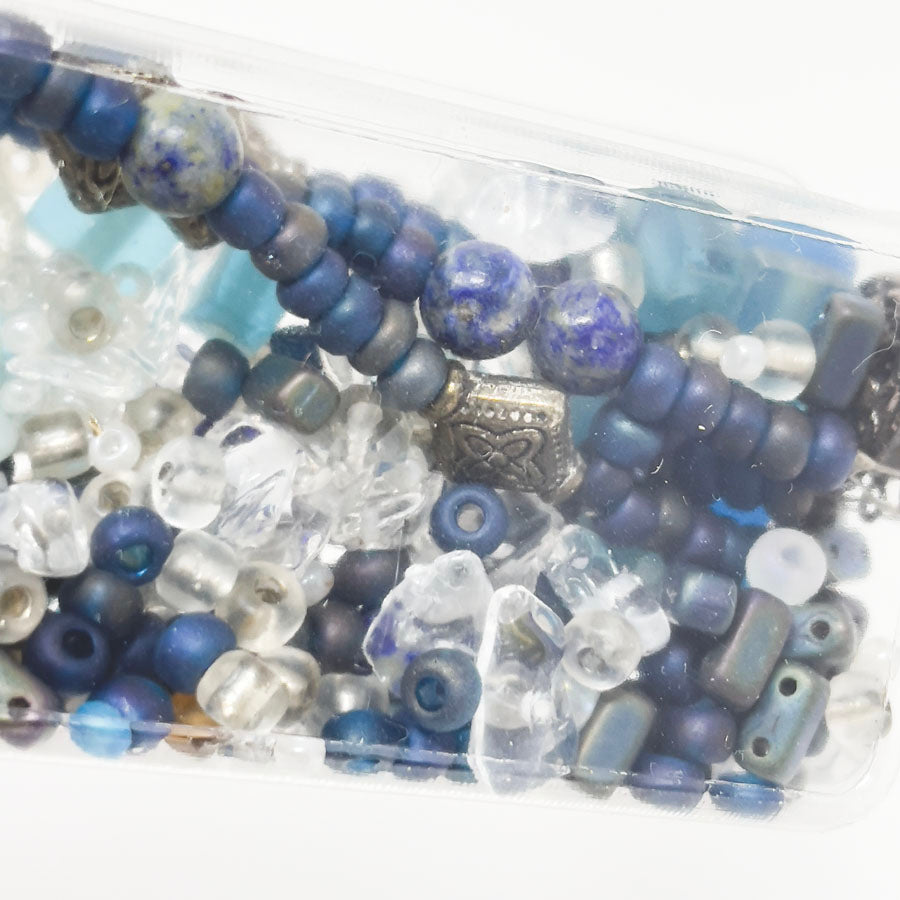 Glassy Blues Bead Pack
