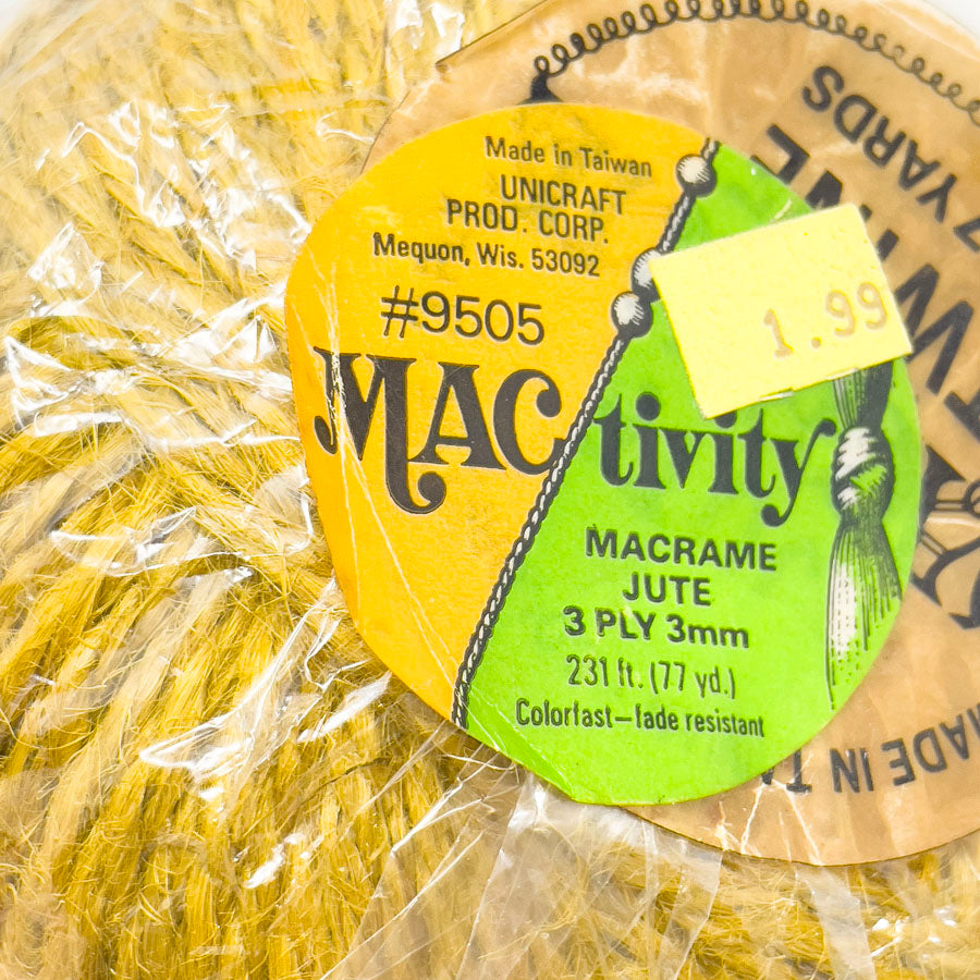 Vintage Mactivity 3-Ply 3mm Macrame Jute