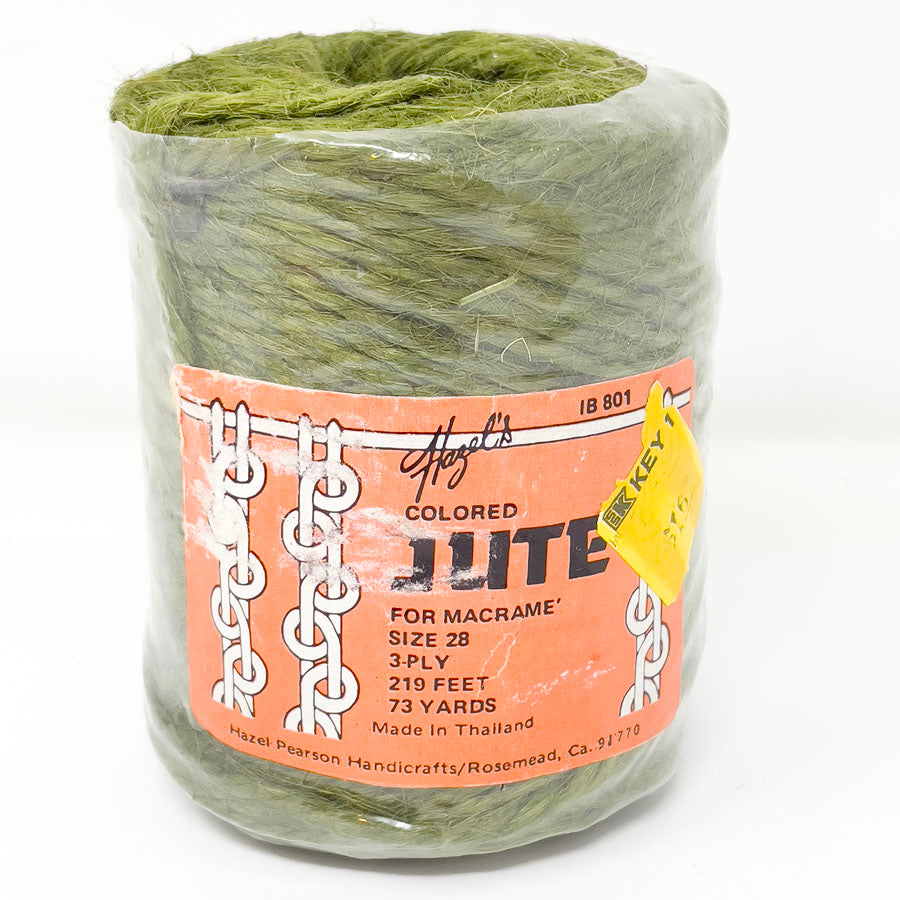 Vintage Mactivity 3-Ply Green Macrame Jute