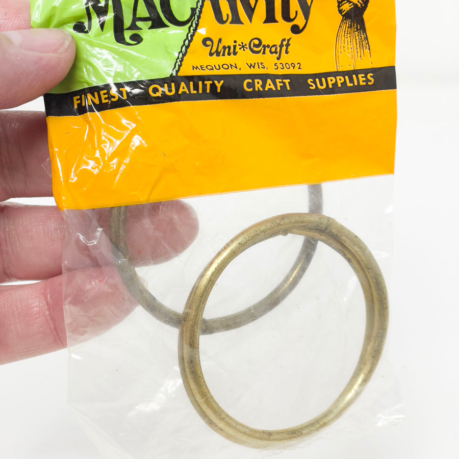 Vintage Metal Mactivity Macrame Hoops