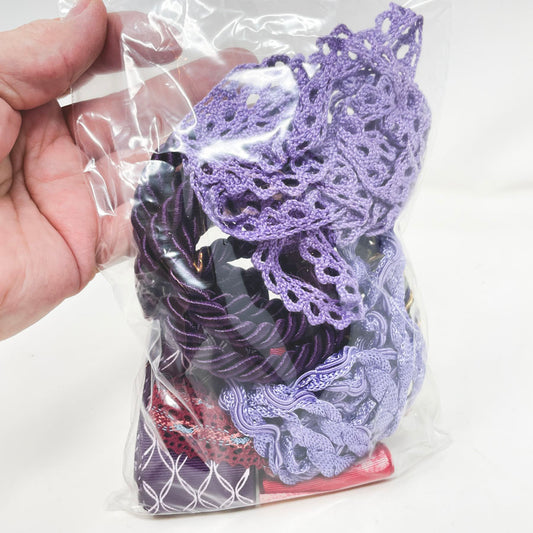 Bundle of Purple & Pink Ribbon & Trim
