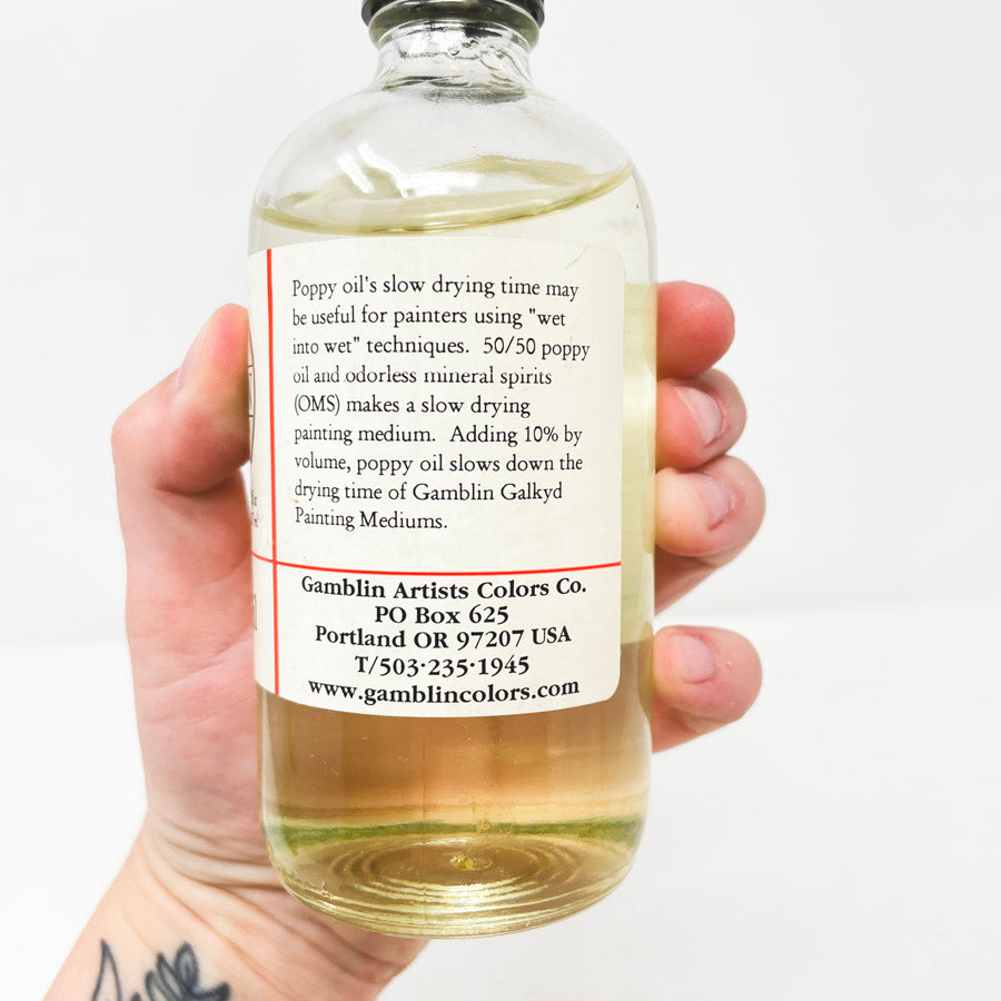 Gamblin Poppy Oil - 8 oz Size