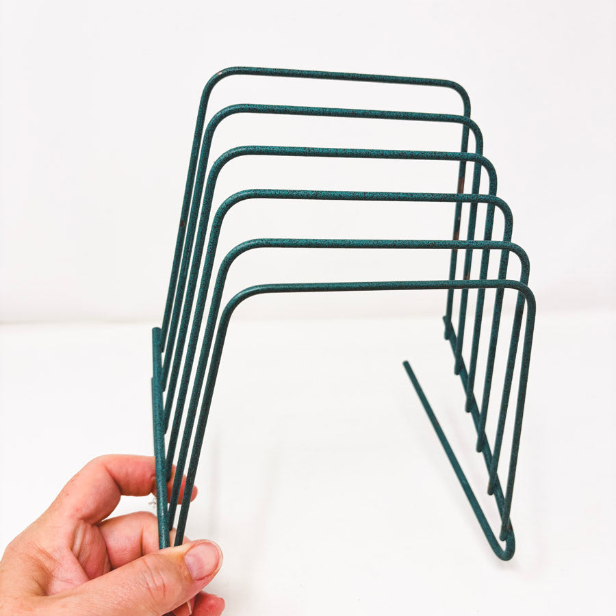 Blue Green Wire File Stand