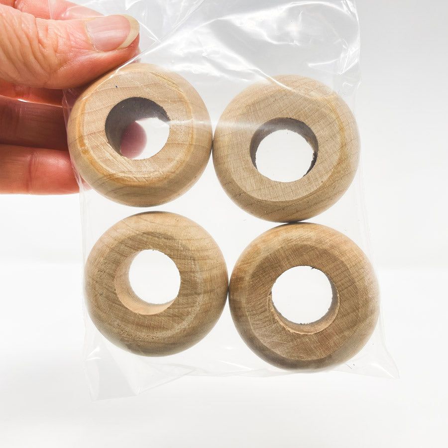 Light Wood Open Rings/Beads