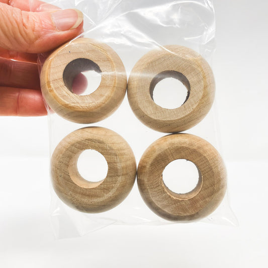 Light Wood Open Rings/Beads