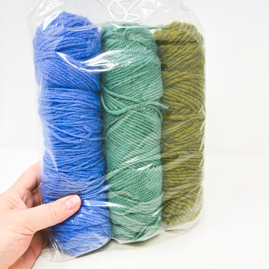 Bundle of Blue & Green Yarns