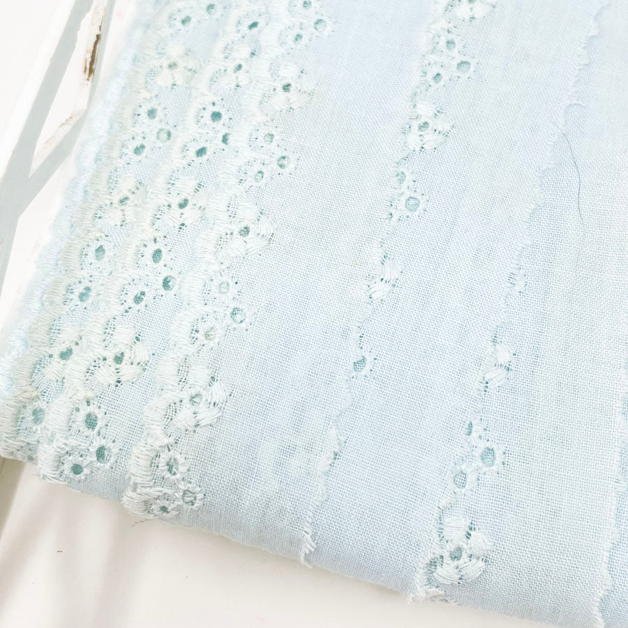 Pale Blue Eyelet Trim - 26 yards