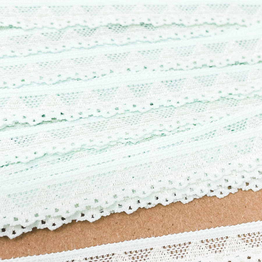 Pale Green Soft Lace Trim - 18 yards