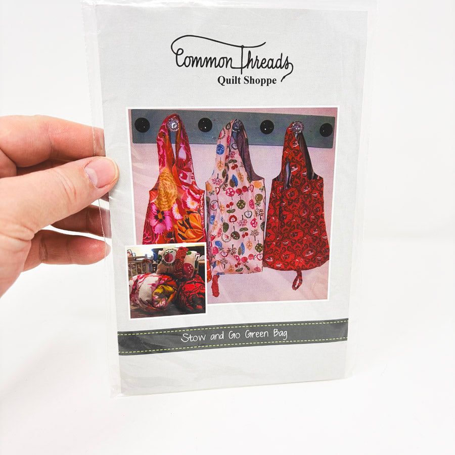 Stow and Go Green Bag Sewing Pattern
