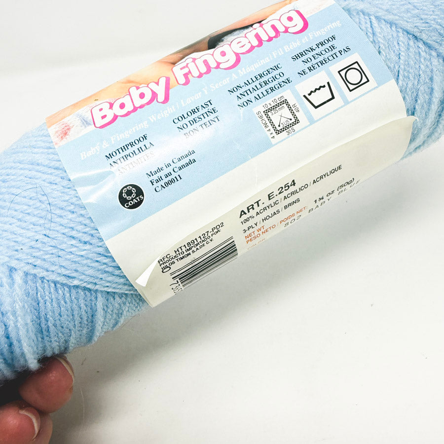 Red Heart Baby Fingering Acrylic Yarn - Baby Blue