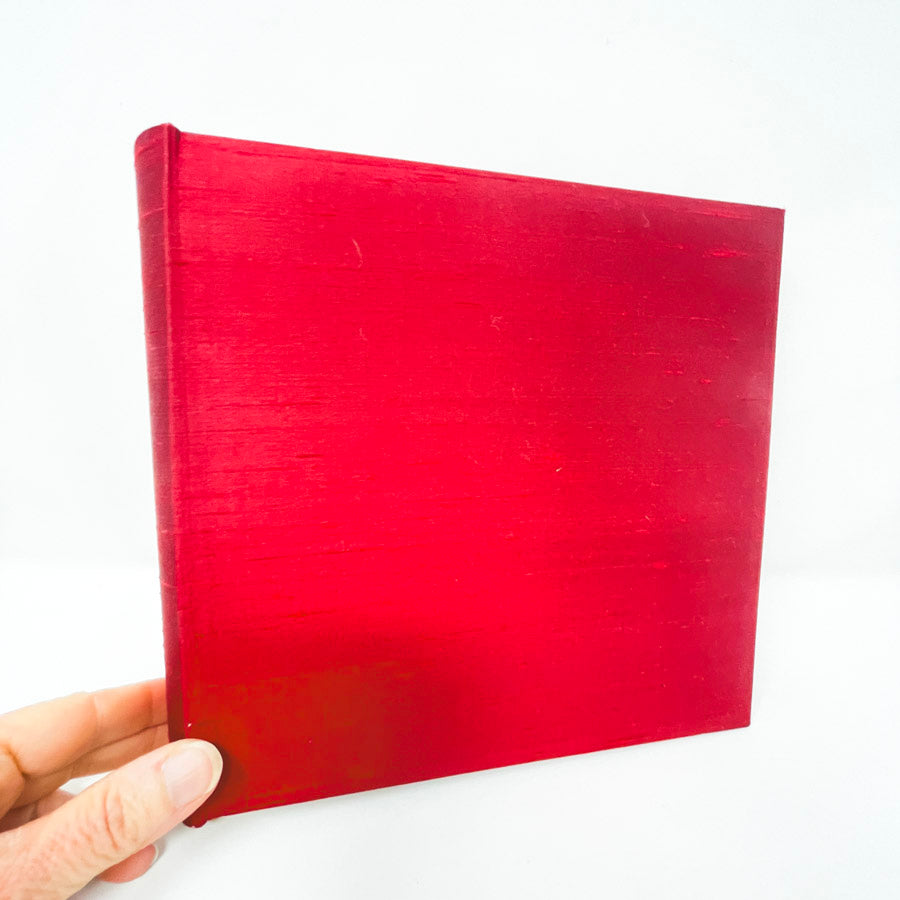 Red Fabric Covered Photo Album