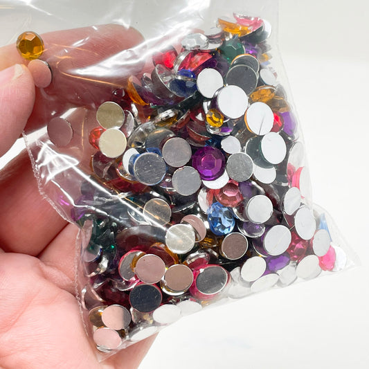 Flat Back Rhinestones, asst. Color and Size