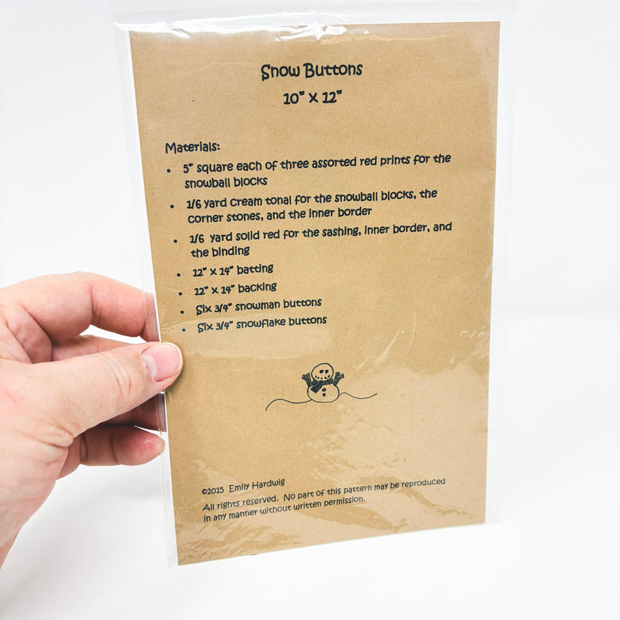 Show Buttons Decorative Quilt Pattern by Red Button Quilt Co.