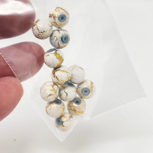 Golden Eyeball Beads
