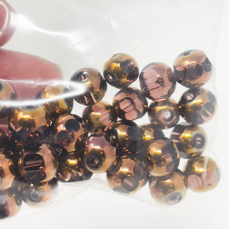 Mirrored Bronze Beads