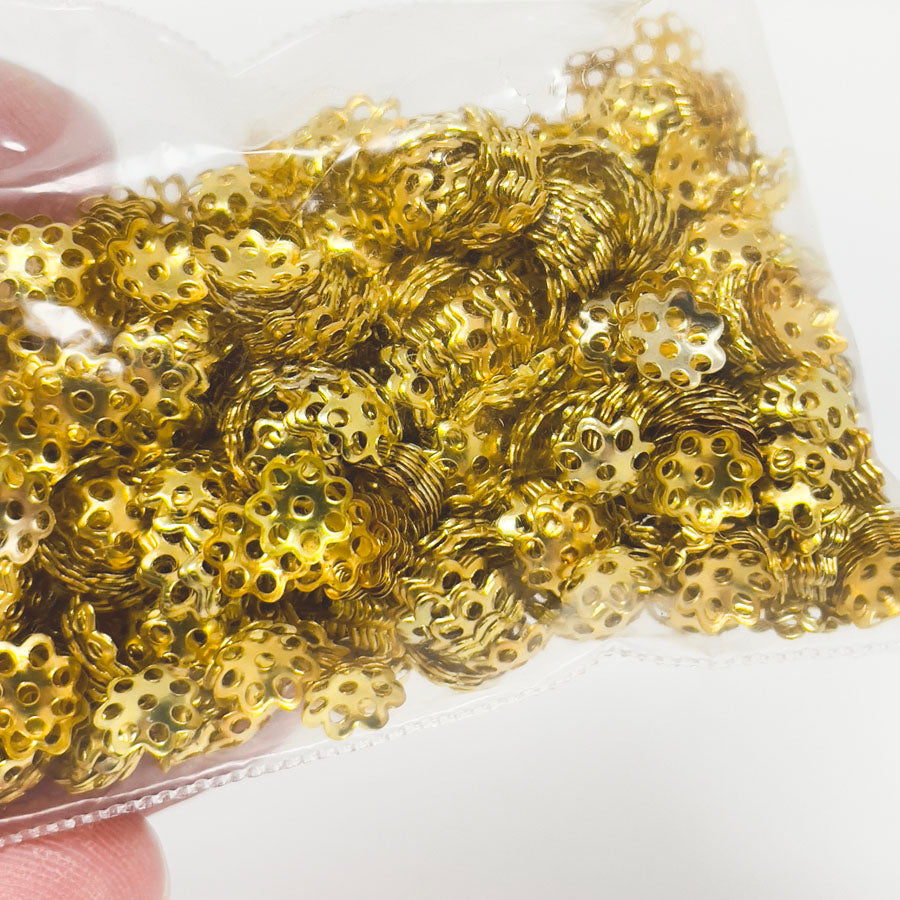 Gold Filigree Bead Caps