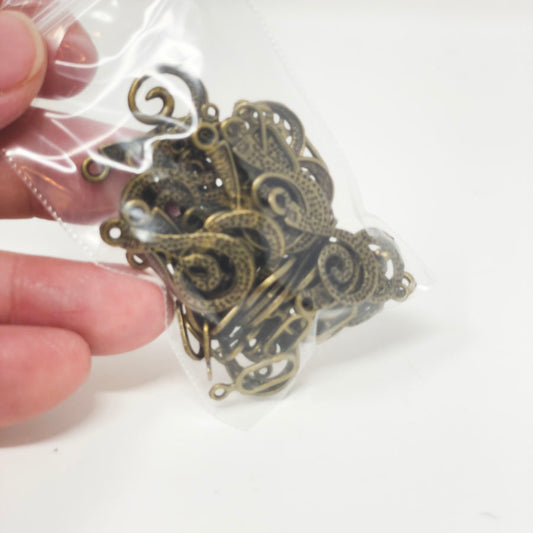 Brass Swirl Clasps