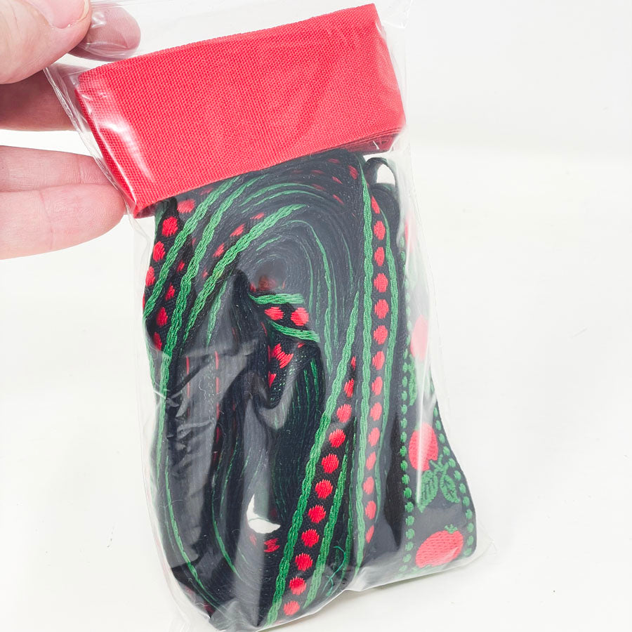 Black, Red, Green Apple Ribbon Trim Bundle