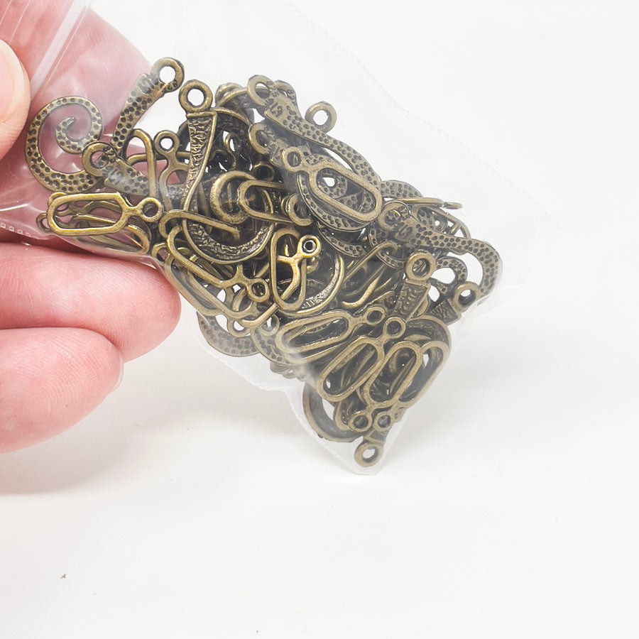 Brass Swirl Clasps