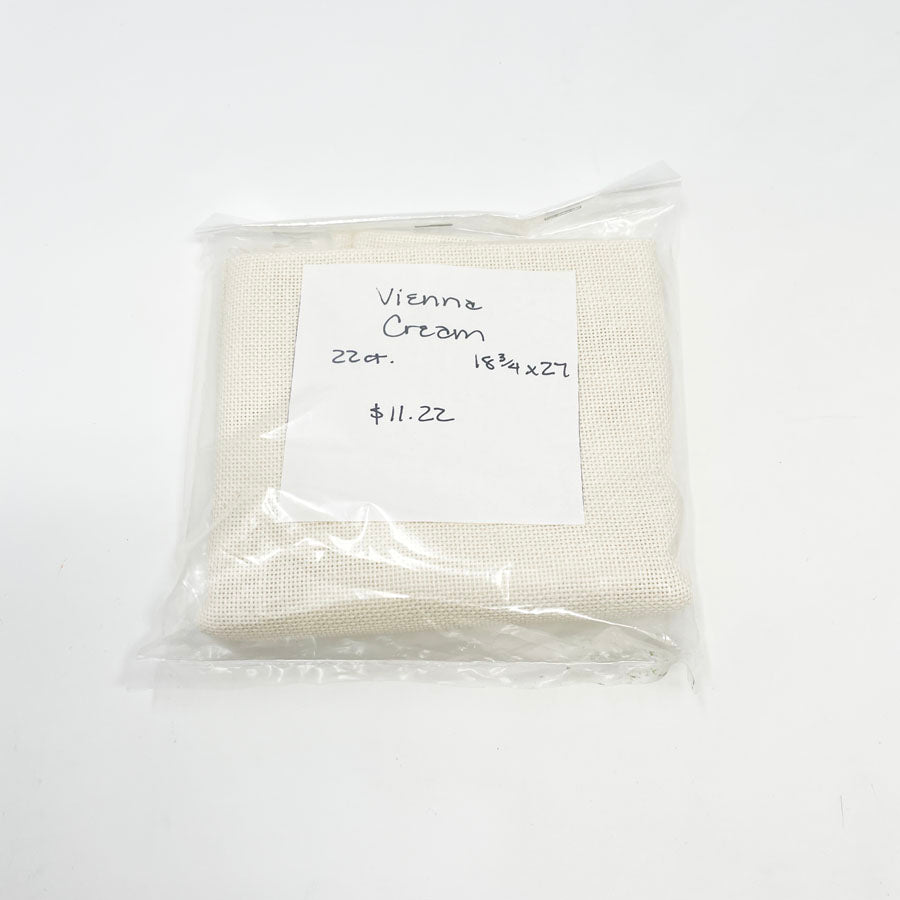Vienna Cream 22 Ct Needlework Fabric - Pick a Size