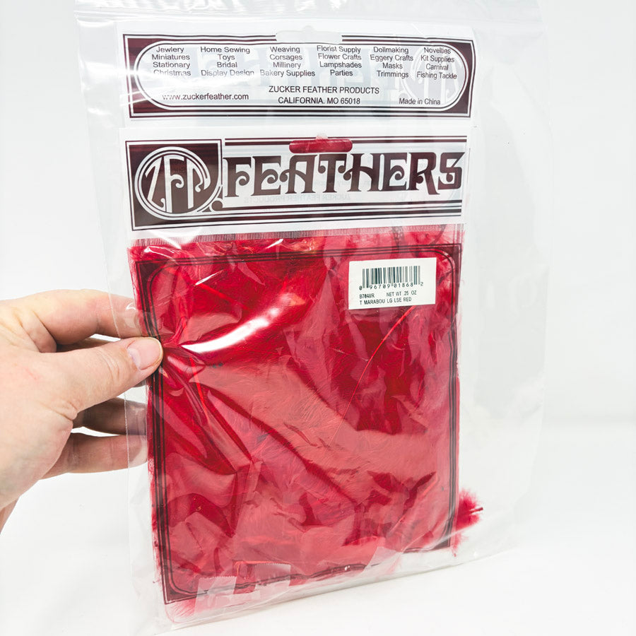 Bundle of Black and Red Craft Feathers