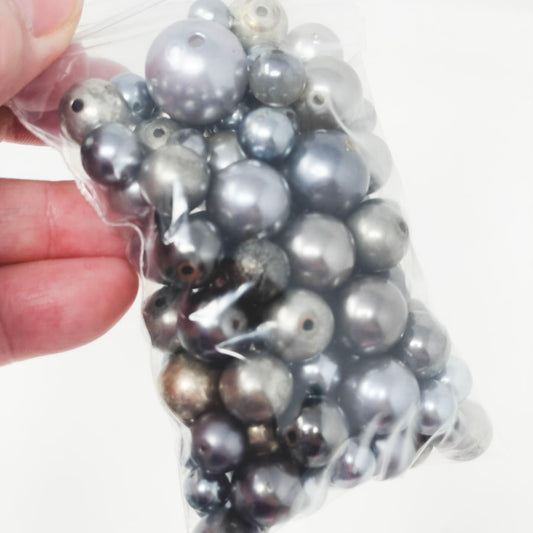 Silver/Gray Round Bead Pack