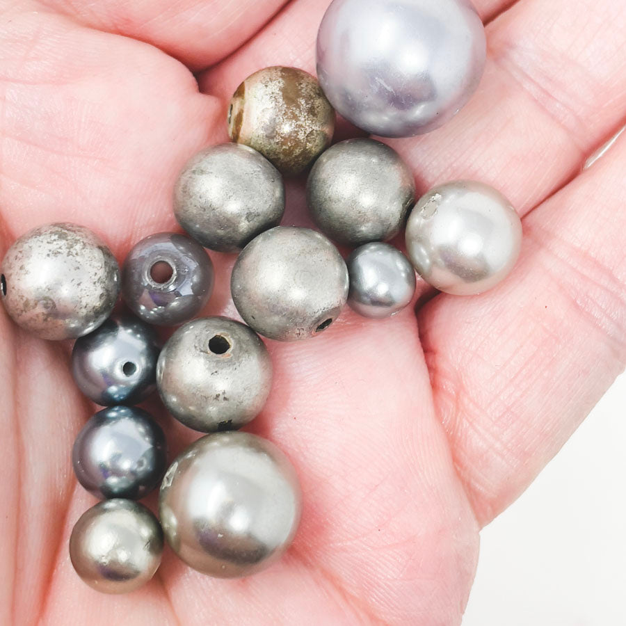Silver/Gray Round Bead Pack