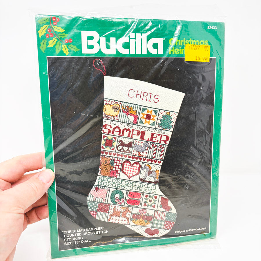 Christmas Sample Stocking - Bucilla Cross Stitch Kit
