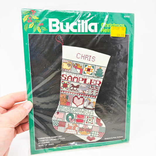 Christmas Sample Stocking - Bucilla Cross Stitch Kit
