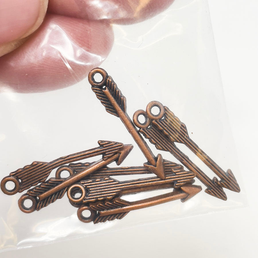 Brass Arrow Charms