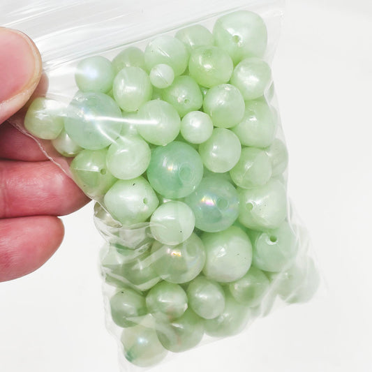 Mint Green Plastic Bead Pack